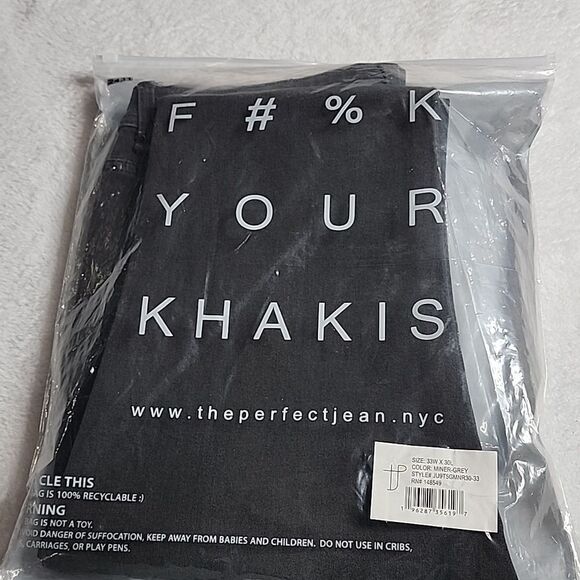 2431 NWT The Perfect Jean Slim Thick Fit / Miner (Grey) Size 33x30 - Picture 12 of 12